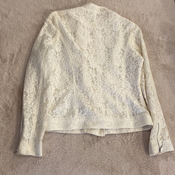 Melanie Lyne Ness Ivory Embroidery Zipper Jacket - Picture 6 of 9